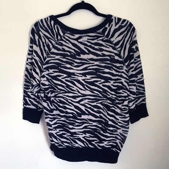 Torid Zebra Print Sweater 3/4 Sleeves Size 0 XL - Picture 4 of 6